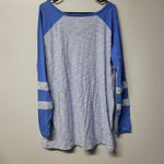 NFL Teams Detroit Lions Football Shirt Long Sleeve Blue Gray Womens 2X Michigan
