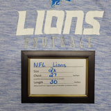 NFL Teams Detroit Lions Football Shirt Long Sleeve Blue Gray Womens 2X Michigan
