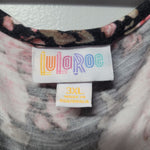 Lularoe Dress Button Down Floral Pink Wimens Plus 3XL Mid Summer V Neck