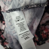 Lularoe Dress Button Down Floral Pink Wimens Plus 3XL Mid Summer V Neck