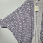 Lularoe Tracy Cardigan Sweater Soft Purple Gray Polka Dots Womens XL Tags