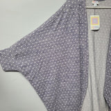 Lularoe Tracy Cardigan Sweater Soft Purple Gray Polka Dots Womens XL Tags