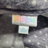 Lularoe Tracy Cardigan Sweater Soft Purple Gray Polka Dots Womens XL Tags