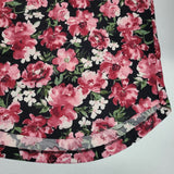Lularoe Morgan Shirt Top Short Sleeve Red Pink Flowers Floral Womems 2XL