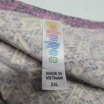 Lularoe Shirt Top Tunic Pink Star Pattern Womens 3XL Plus Casual Comfortable