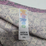 Lularoe Shirt Top Tunic Pink Star Pattern Womens 3XL Plus Casual Comfortable
