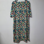 Lularoe Julia Dress Geometric Short Sleeve Womens 3XL Plus Size Soft Long Maxi