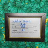 Lularoe Julia Dress Green Daisy Short Sleeve Womens 3XL Plus Size Soft Long Maxi
