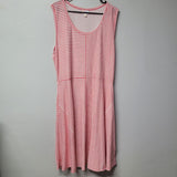 Lularoe Dress Sleeveless Striped Pink Womens 3XL Long Summer Plus Size Pockets