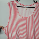 Lularoe Dress Sleeveless Striped Pink Womens 3XL Long Summer Plus Size Pockets