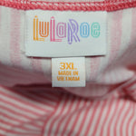 Lularoe Dress Sleeveless Striped Pink Womens 3XL Long Summer Plus Size Pockets
