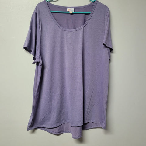 Lularoe Tee Shirt Top Classic Basic Purple Short Sleeve Womens 3XL Plus