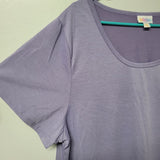 Lularoe Tee Shirt Top Classic Basic Purple Short Sleeve Womens 3XL Plus