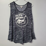 Lularoe Tank Top Rock Roll Guitar Gray Womens Plus 3XL Feel it in Your Bones