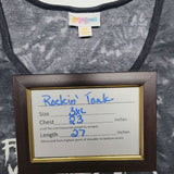 Lularoe Tank Top Rock Roll Guitar Gray Womens Plus 3XL Feel it in Your Bones