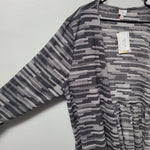 Lularoe Nanette Wrapp Cardigan Pleated Back Gray Womens Plus 3XL Soft Tags Fall
