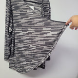 Lularoe Nanette Wrapp Cardigan Pleated Back Gray Womens Plus 3XL Soft Tags Fall