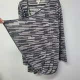 Lularoe Nanette Wrapp Cardigan Pleated Back Gray Womens Plus 3XL Soft Tags Fall