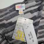 Lularoe Nanette Wrapp Cardigan Pleated Back Gray Womens Plus 3XL Soft Tags Fall