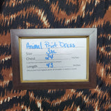 Lularoe Dress Long Sleeve Pockets Animal Print Crew Neck Womens 3XL Plus Brown