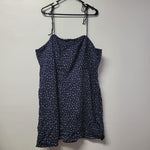 Old Navy Spaghetti Strap Tie Dress Blue Floral Womens 3X Plus Short Adjustable