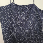 Old Navy Spaghetti Strap Tie Dress Blue Floral Womens 3X Plus Short Adjustable