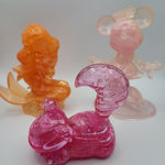 Disney Crystal Puzzles 3D Stacking Completed Lot of 3 Glued Figures Cheshire Cat