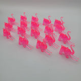 Vintage Cocktail Hanger Marker Zoo Animals 1960s Neon Pink Elephant Monkeys Mix