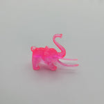 Vintage Cocktail Hanger Marker Zoo Animals 1960s Neon Pink Elephant Monkeys Mix