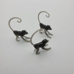 Vintage Cocktail Hanger Marker Zoo Animals 1960s Neon Pink Elephant Monkeys Mix