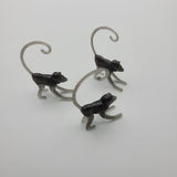 Vintage Cocktail Hanger Marker Zoo Animals 1960s Neon Pink Elephant Monkeys Mix