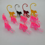Vintage Cocktail Hanger Marker Zoo Animals 1960s Neon Pink Elephant Monkeys Mix