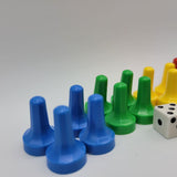 Parcheesi Replacement Tokens 1989 Plastic Pieces Small Dice Colors Game