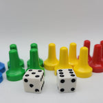 Parcheesi Replacement Tokens 1989 Plastic Pieces Small Dice Colors Game