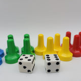 Parcheesi Replacement Tokens 1989 Plastic Pieces Small Dice Colors Game