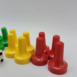 Parcheesi Replacement Tokens 1989 Plastic Pieces Small Dice Colors Game
