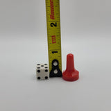 Parcheesi Replacement Tokens 1989 Plastic Pieces Small Dice Colors Game