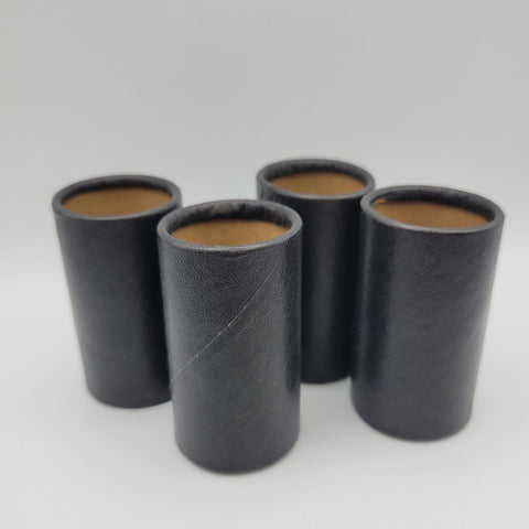 Parcheesi Replacement Shaker Cups 1989 4 Pieces Small Black Cardboard
