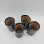 Parcheesi Replacement Shaker Cups 1989 4 Pieces Small Black Cardboard
