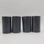 Parcheesi Replacement Shaker Cups 1989 4 Pieces Small Black Cardboard
