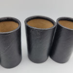 Parcheesi Replacement Shaker Cups 1989 4 Pieces Small Black Cardboard