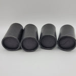 Parcheesi Replacement Shaker Cups 1989 4 Pieces Small Black Cardboard