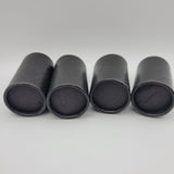Parcheesi Replacement Shaker Cups 1989 4 Pieces Small Black Cardboard