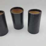 Parcheesi Replacement Shaker Cups 1989 4 Pieces Small Black Cardboard