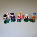 Vintage Train Towns People Plastic 2 Inch Cargo Mechanic Business Commute Play