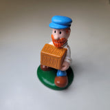 Vintage Train Towns People Plastic 2 Inch Cargo Mechanic Business Commute Play