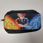 Anime Backpack Lunch Box Pencil Case Set Bag Strap 16 Inch Tall Fire Ice Hero