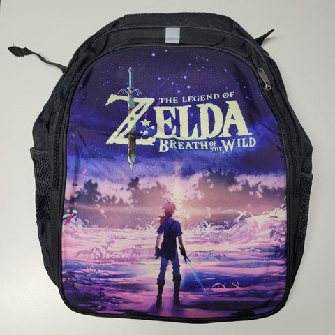 Zelda Backpack Bag School Gamer Legend Breath Sword Reflective Straps