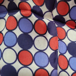Square Scarf Blue Red Japan Acetate Womens Soft Vintage Geometric USA 24 Inch