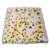 Square Scarf Japan Acetate Floral Yellow Roses Womens Soft Vintage  USA 24 Inch